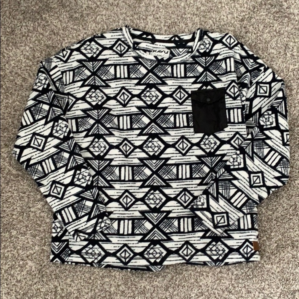 black and white Kavu fleece